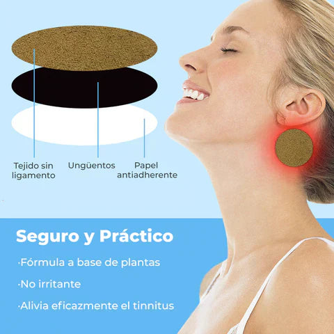 PARCHES HERBALES PARA ZUMBIDO DE OIDO - TINNITUS PATCH + ENVIO GRATIS