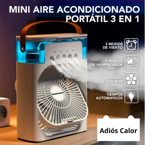 MINI AIRE ACONDICIONADO PORTÁTIL 4 EN 1