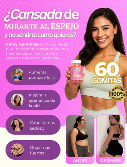 🍑 CURVY GUMMIES - Premium 60 Gomitas