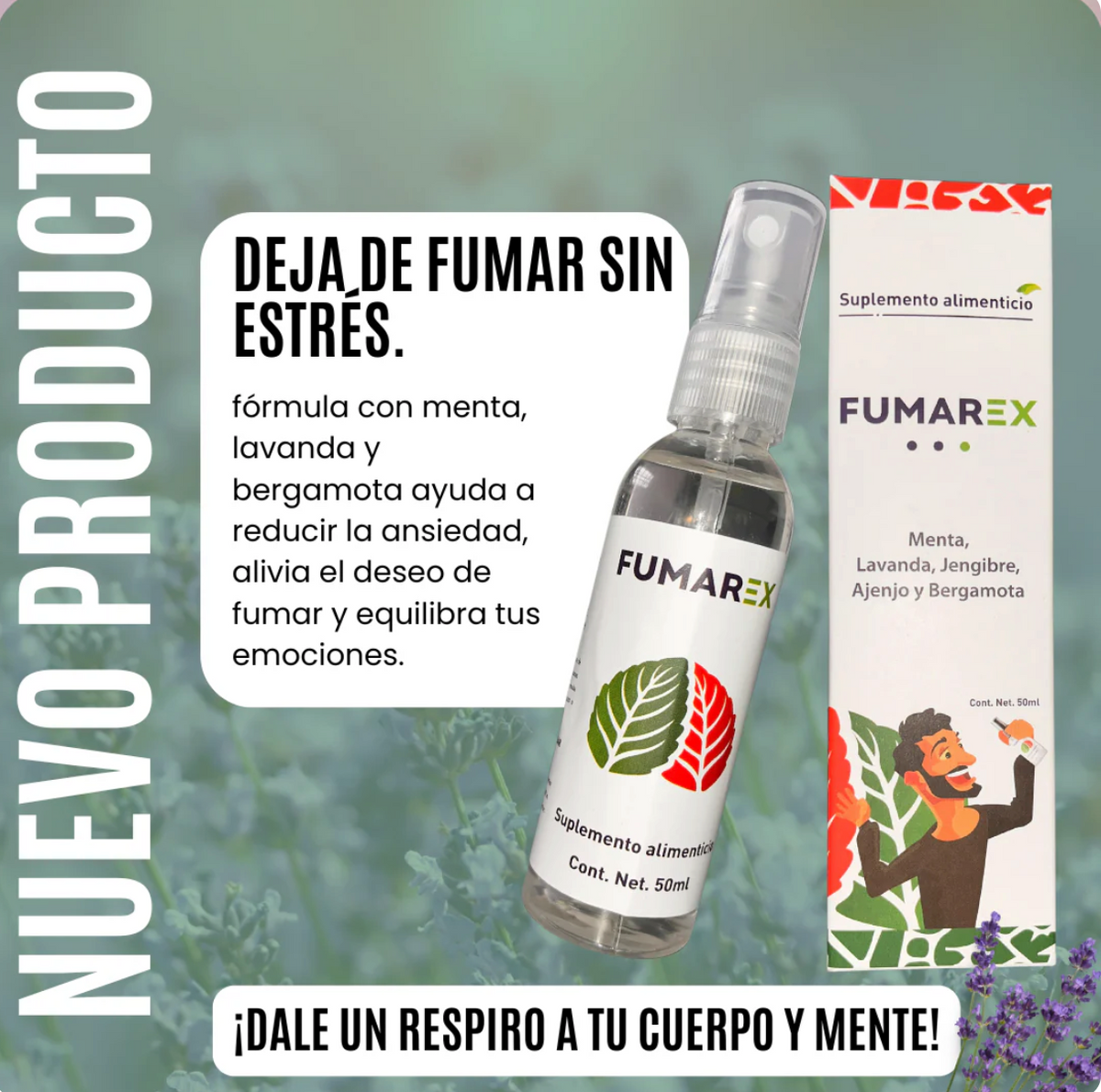 FUMAREX - Spray NATURAL para dejar de fumar - 2 x 1
