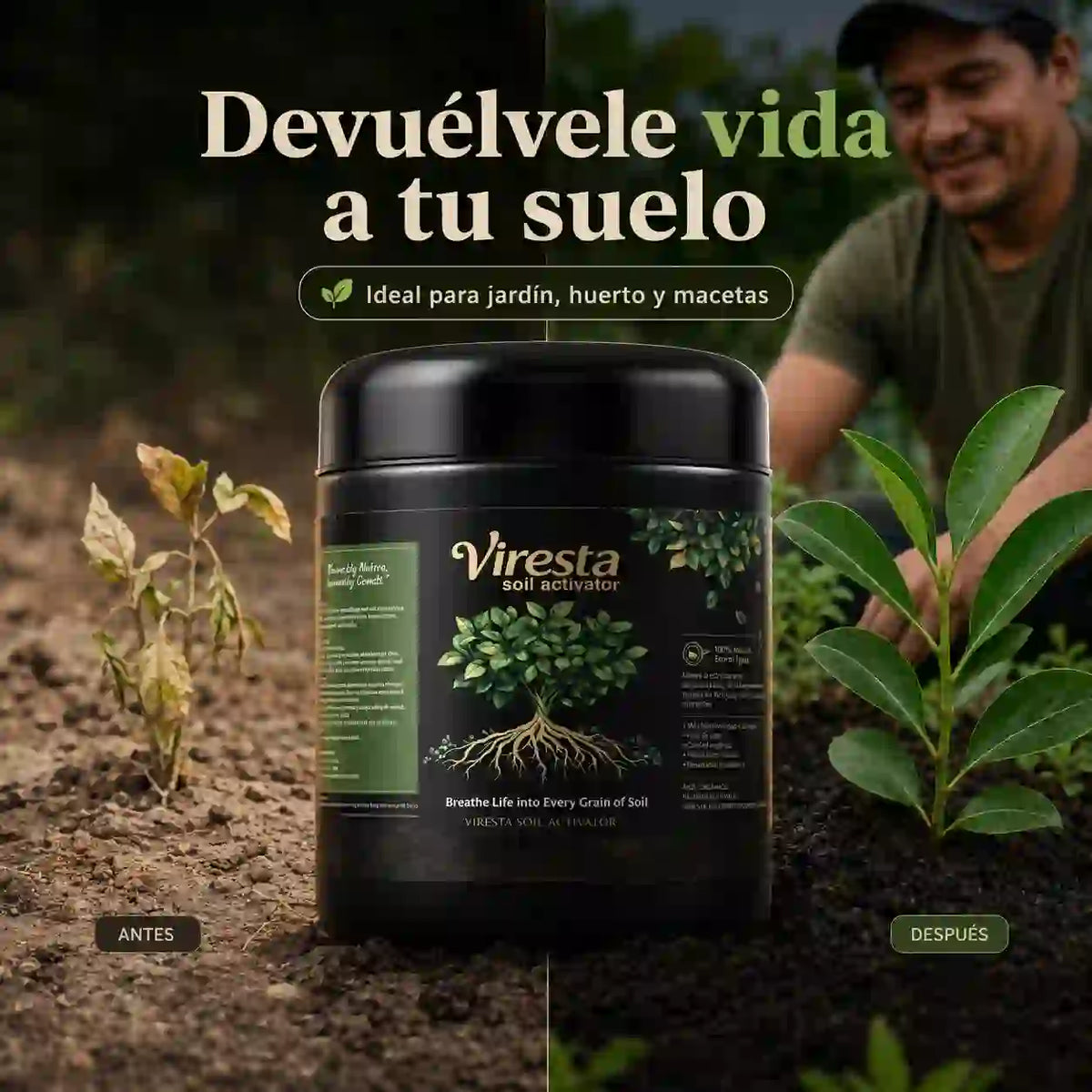 Activador de Suelo VIRESTA Para Mejores Frutos y Cuidar tus Cultivos 🌱
