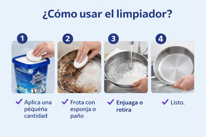 Salvador de Ollas: Limpia quemaduras, oxido y acero🍲✨