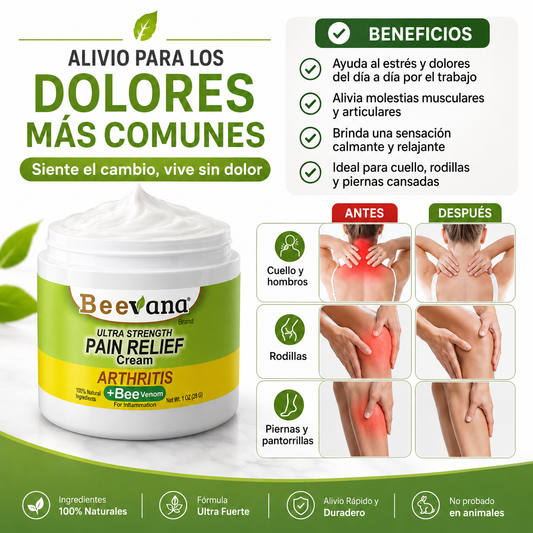 COMPRE 1 LLEVE 2 -Beevana Crema De veneno de abeja Multifuncional para dolores 🐝✨