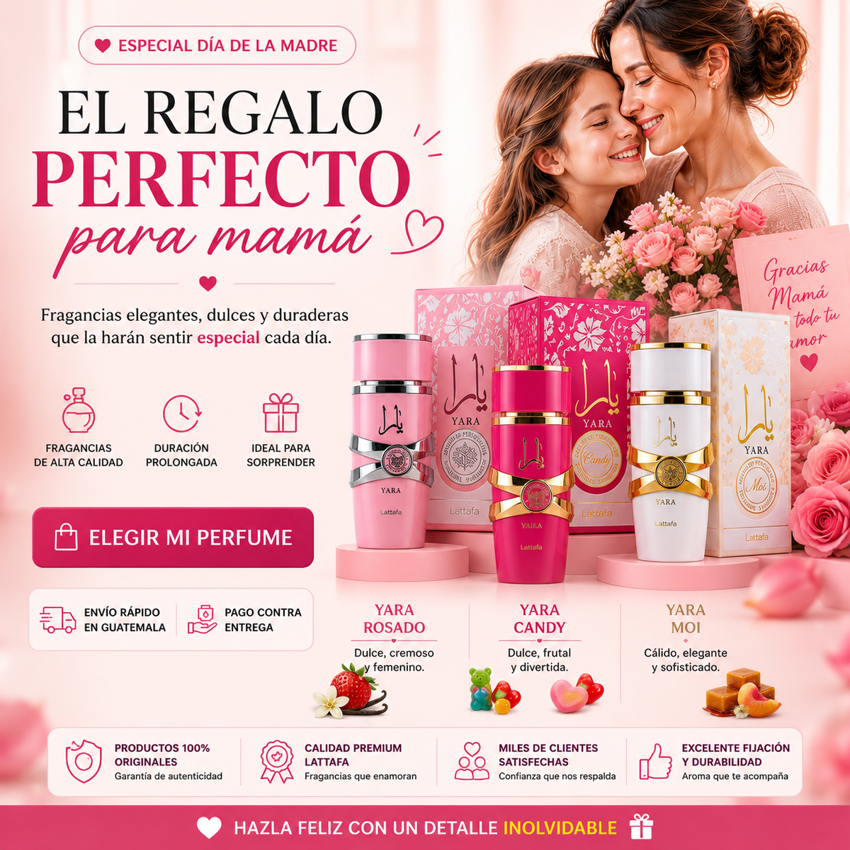 🎁 Perfume Yara Lattafa – El Regalo Perfecto para Mamá 💖