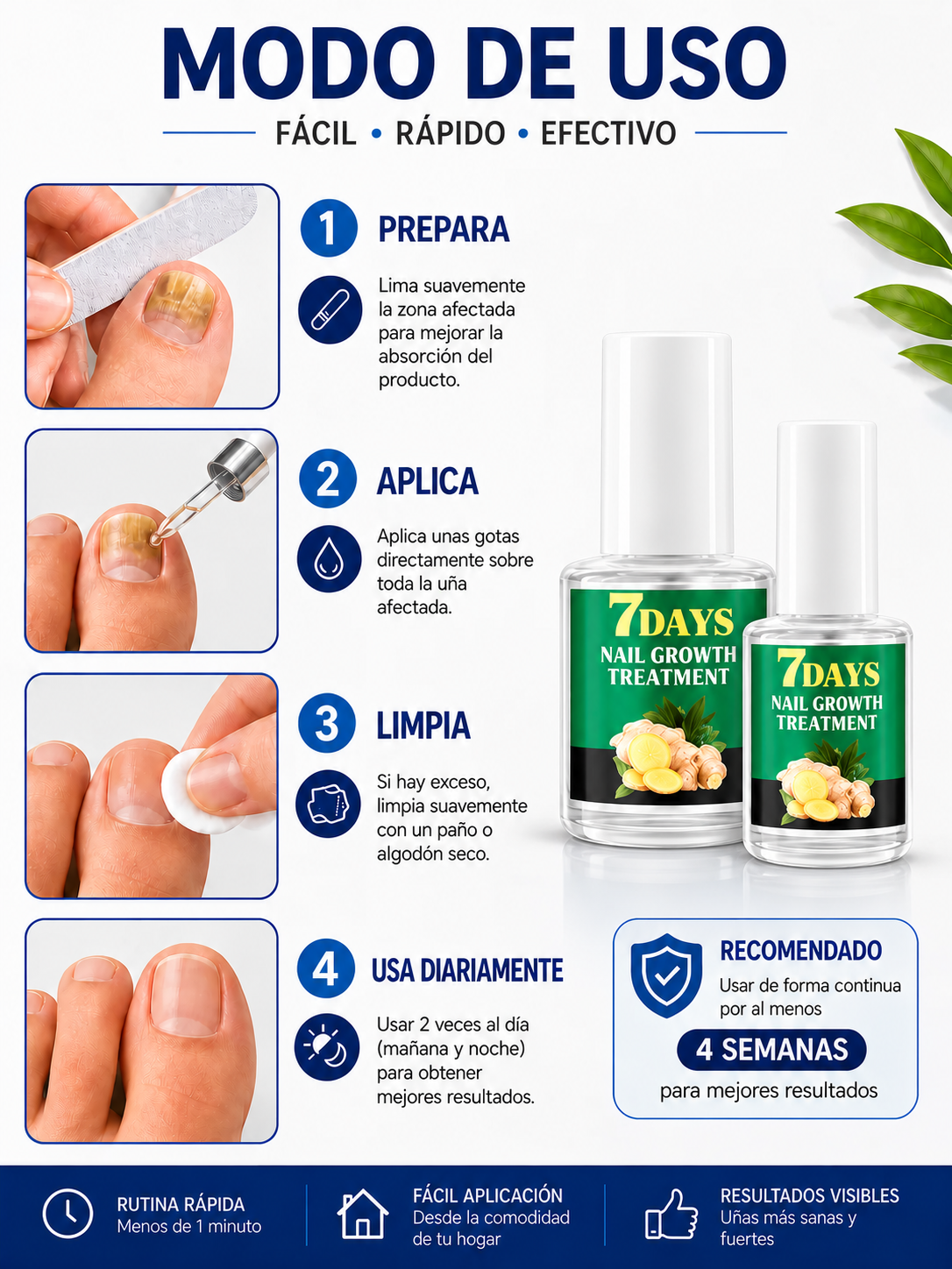 Nail Fungus Essence | Tratamiento para mejorar uñas con hongos "Elimina los Hongos y Evita que Regresen"