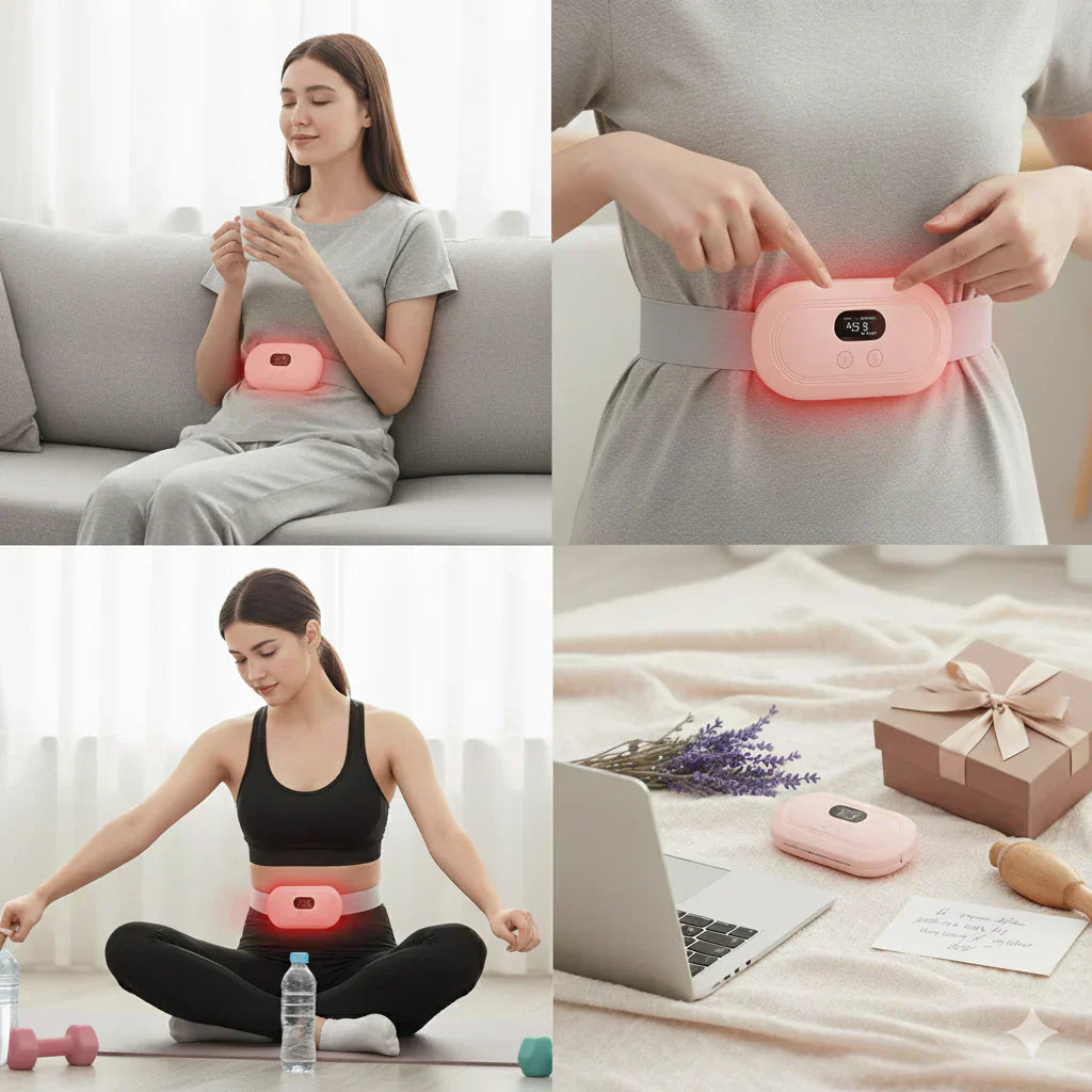 🩸AlivioMenstrual Pro™ - Cinturón Masajeador Térmico Para Cólicos
